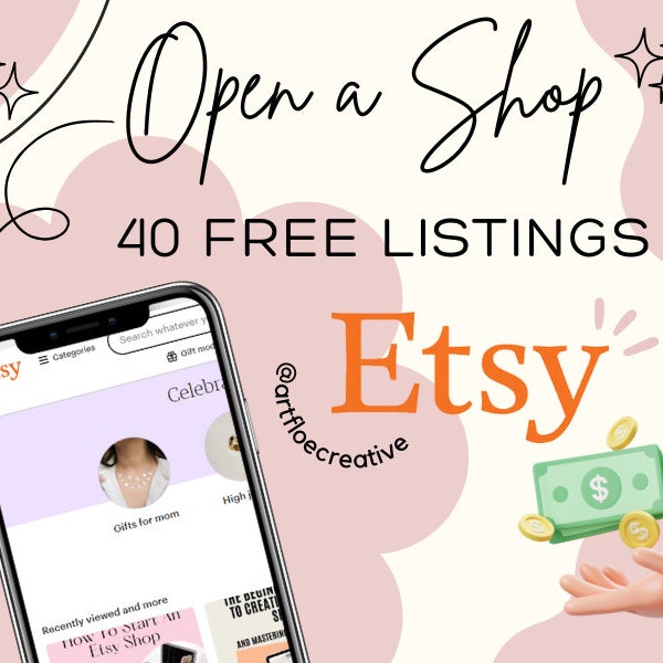 Unlock 40 Free Etsy Listings & 40 Listing Credit - Start Selling Today, Boost Your Etsy Store