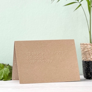 Parabéns pelo seu cartão Braille de noivado - mensagem personalizada incluída