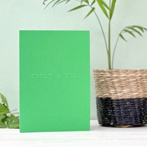 Cartão Braille Orgulho de você - Graduação - Exames - Novo emprego - Mensagem personalizada incluída