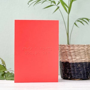 Braille Shit A Brick Je bent oude verjaardagskaart - Grappige tactiele kaart - Gepersonaliseerde braillekaart