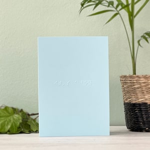 It's a Boy Braille New Baby Card - Mensaje personalizado incluido