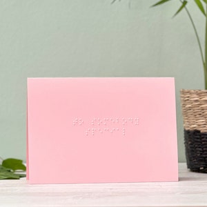 À quelqu'un de spécial Carte de voeux en braille avec message en braille personnalisé