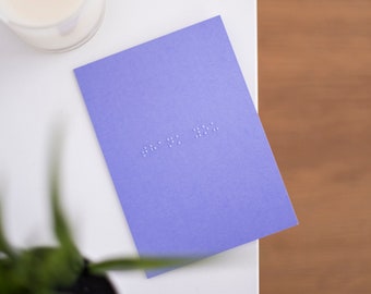 Cartão de agradecimento em Braille - Agradecimento do professor - Agradecimento do casamento - Mensagem em Braille personalizada incluída