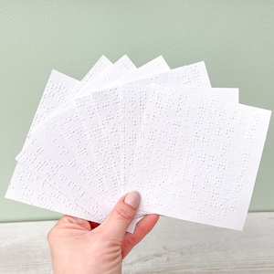 Carta Braille bianca testurizzata - Scrapbooking - Junk Journal - Creazione di carte - Artigianato di carta
