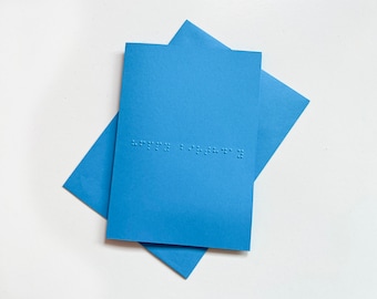 Cartão de feliz aniversário em Braille - Adicione uma mensagem personalizada dentro - Cartão de felicitações personalizado - Presente para cegos