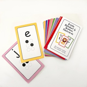 Flashcards de alfabeto e números em Braille | Aprenda o alfabeto em Braille