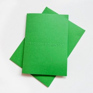 Cartão de Feliz Aniversário em Braille - Adicione uma mensagem personalizada dentro - Cartão de felicitações personalizado - Presente para cegos