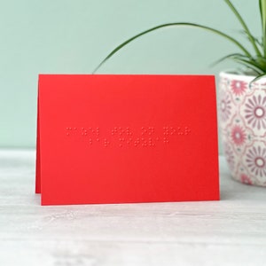 Cartão Braille Bar Mitzvah - Cartão de felicitações judaicas Mazel Tov - Cartão Braille personalizado