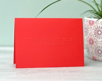 Braille Bar Mitzvah Card - Mazel Tov Jewish Greetings Card - Personalised Braille Card