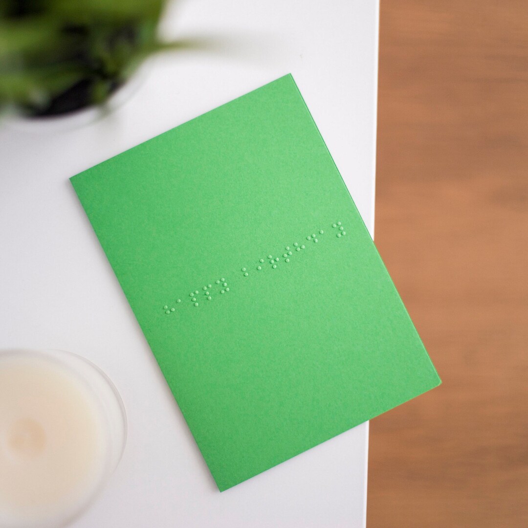 Braille Happy Birthday Card Add A Personalised Message Inside Custom Greetings Card Gift for the