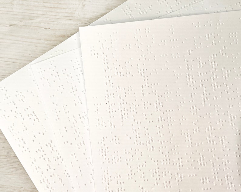 Textured White Braille Paper Scrapbooking Junk Journal Etsy
