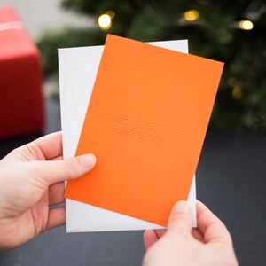 Braille mit Liebe zu Weihnachten Karte - personalisierte Weihnachtskarte Braille