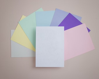 A5 Braille Message/Insert - Paper or Clear Adhesive - Birthday Card Insert - Thank You Note - Braille Letter - Invitation - UEB