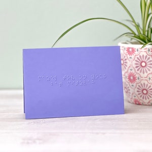 Karta Braille'a Bat Micwa - Żydowska Karta Pozdrowień Mazel Tov - Spersonalizowana Karta Braille'a