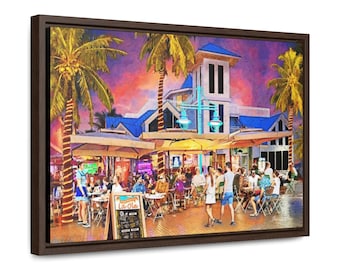 Fort Myers Beach Times Square, La Ola Surfside Florida Restaurant Art: Print or Canvas