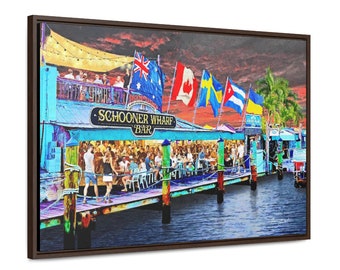 Key West Schooner Wharf Bar Art: Seaport Print or Canvas