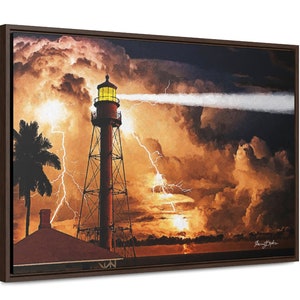 Sanibel Island Florida Lighthouse (the vintage Point Ybel Light): canvas or print art