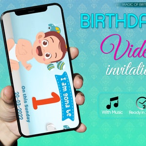 Magic of Birth Theme Customized Birthday Invitation Card