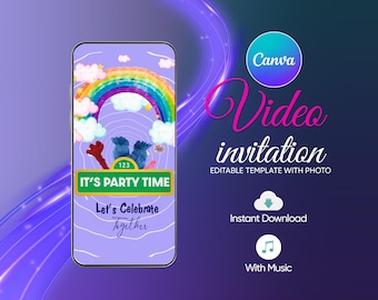 Monster Street Birthday Invitation