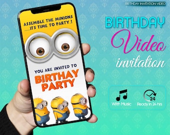 Minion Birthday Card | Video Invitation