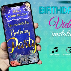 Royal prince Theme Customized Birthday Invitation Card
