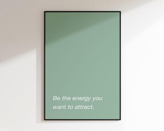 Citattryck Minimalistisk Motiverande Väggkonst Mintgrön Dekor Digital Nedladdning Poster Positivt Motiverande Citat Kontorstryck Bekräftelse