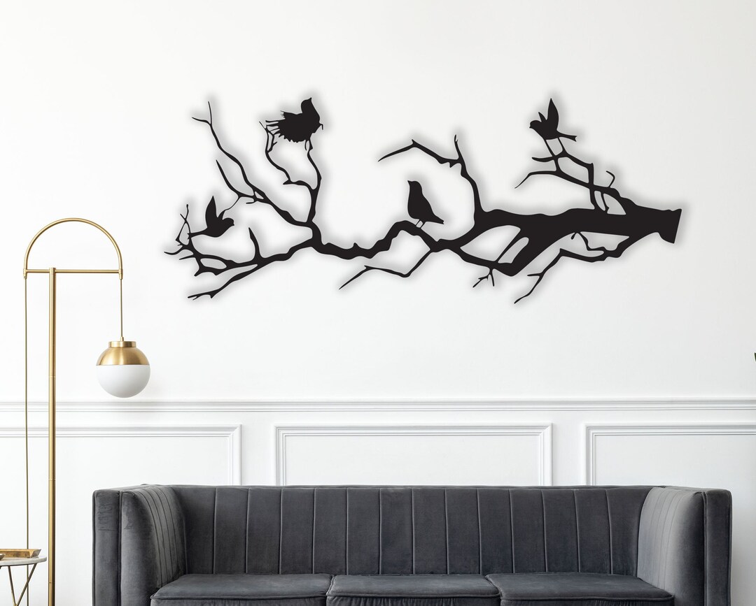 Metal Birds Wall Art,birds on Branch Metal Wall Art,large Metal Wall