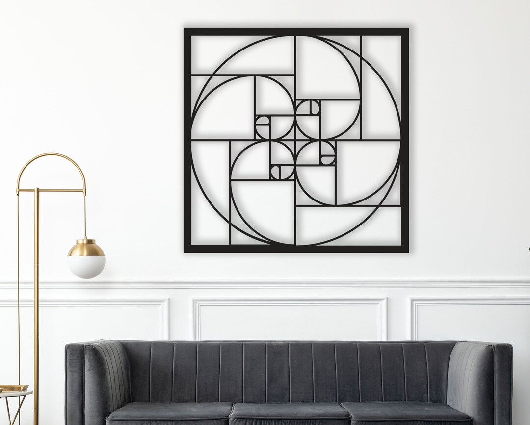 Golden Ratio Metal Wall Artgeometric Metal Wall Artgolden Etsy