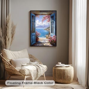 a room with a chair and a painting on the wall