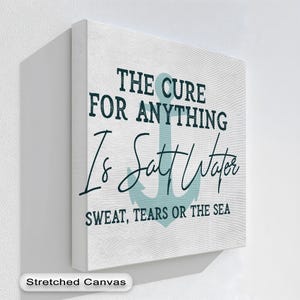 Coastal Quote Print: Serene Beach House Decor with Floating Frame
