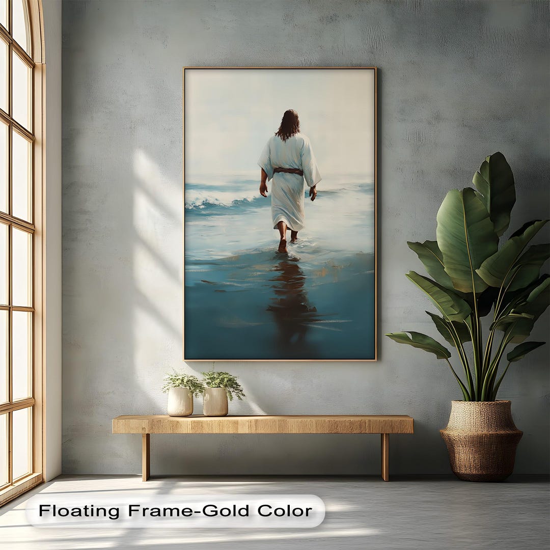 Jesus Walking on Water Canvas Print: Peaceful Christian Wall Art - Etsy