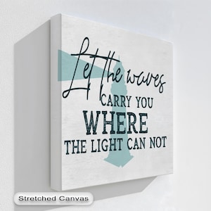 Beach Quote Floating Frame Art: Let the Waves Carry You