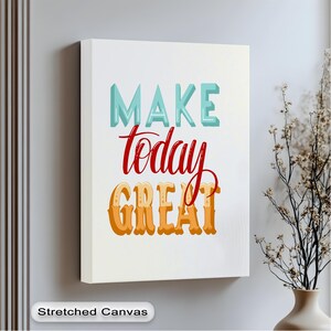 Motivational Quote Print: Silver Floating Frame, Colorful Typography