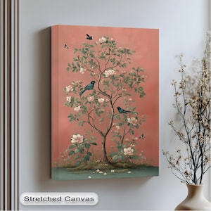 Vintage Bird & Blossom Canvas print - Framed canvas wall art