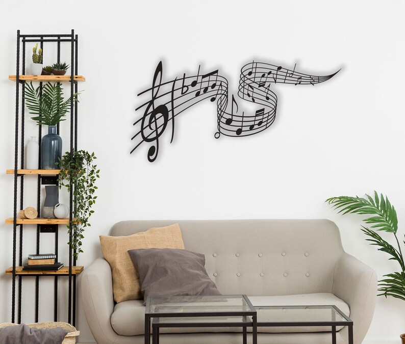 Music Notes Wall Decormusic Notes Metal Wall Artmusician Etsy