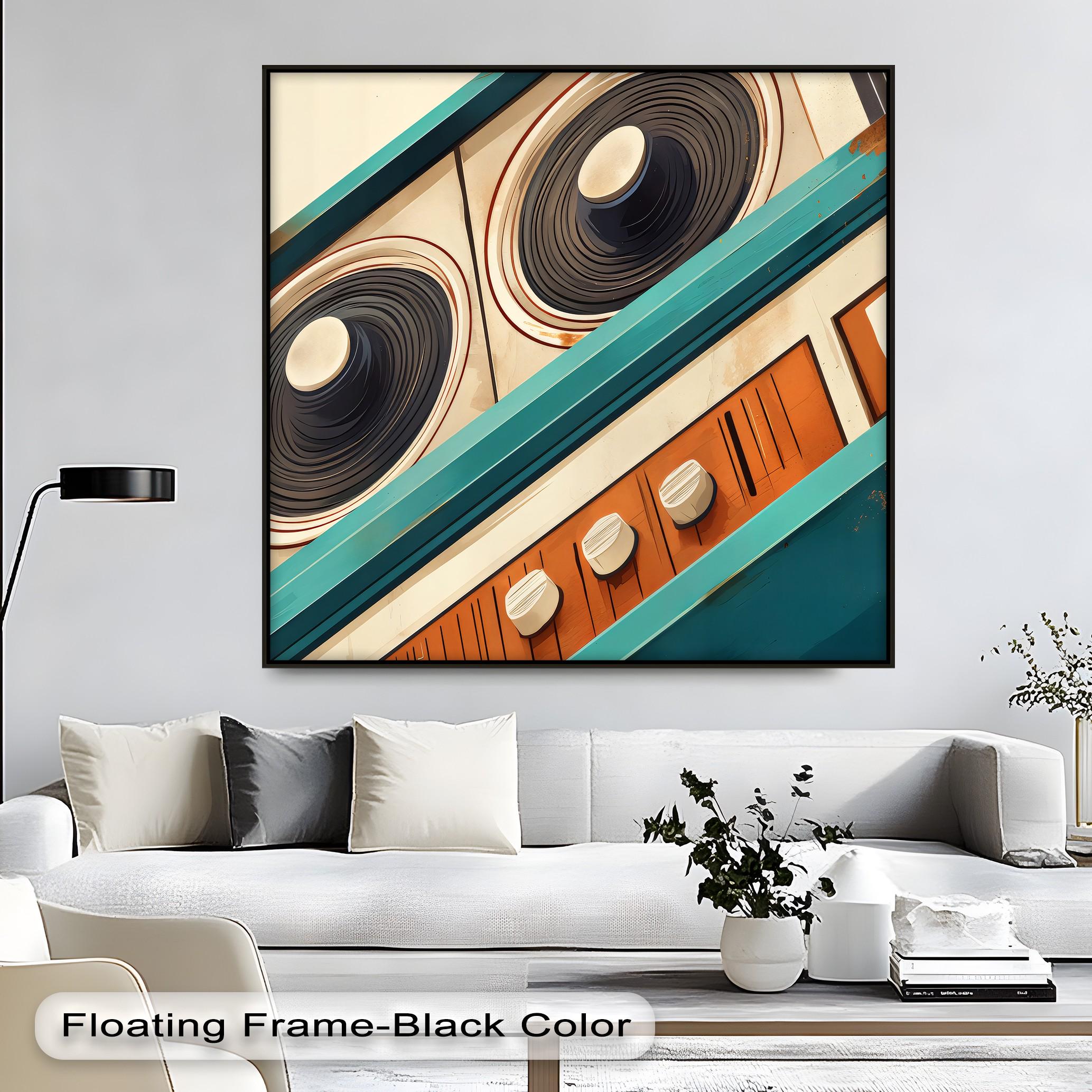 Vintage Stereo Speaker Canvas Print: Retro Music Room Wall Art - Etsy