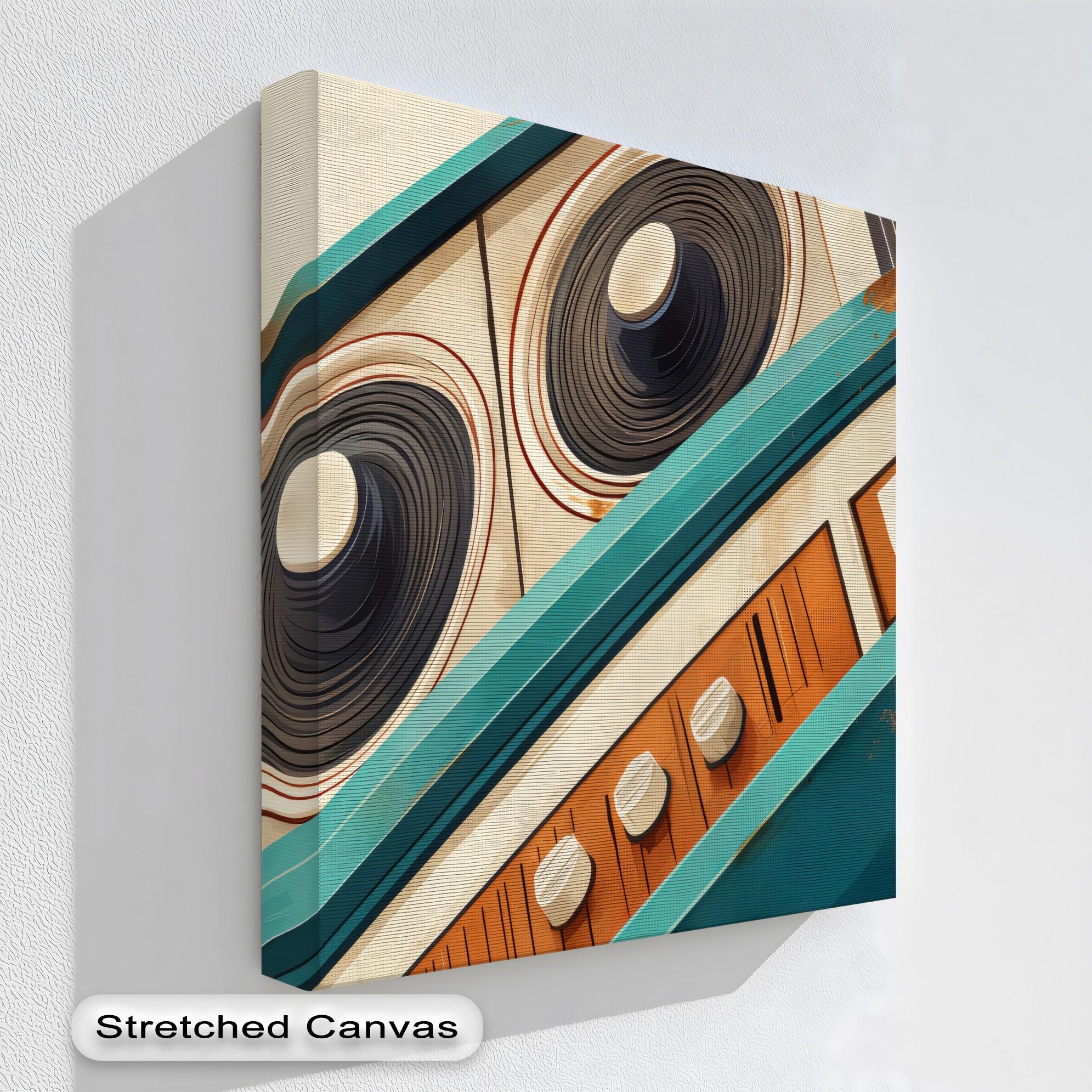 アート・デザイン・音楽 NEW Design for OLD Vintage Stereo Speaker Canvas Print: Retro Music Room Wall Art - Etsy