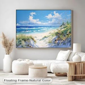 Beach Dunes Canvas Art: Serene Coastal Landscape Print