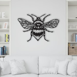 Bumble Bee Wall Art, Honey Bee Metal Art, Metal Bumble Bee Wall Decor, Bee Metal Art, Large Metal Wall Art, Gift For Her,Housewarming