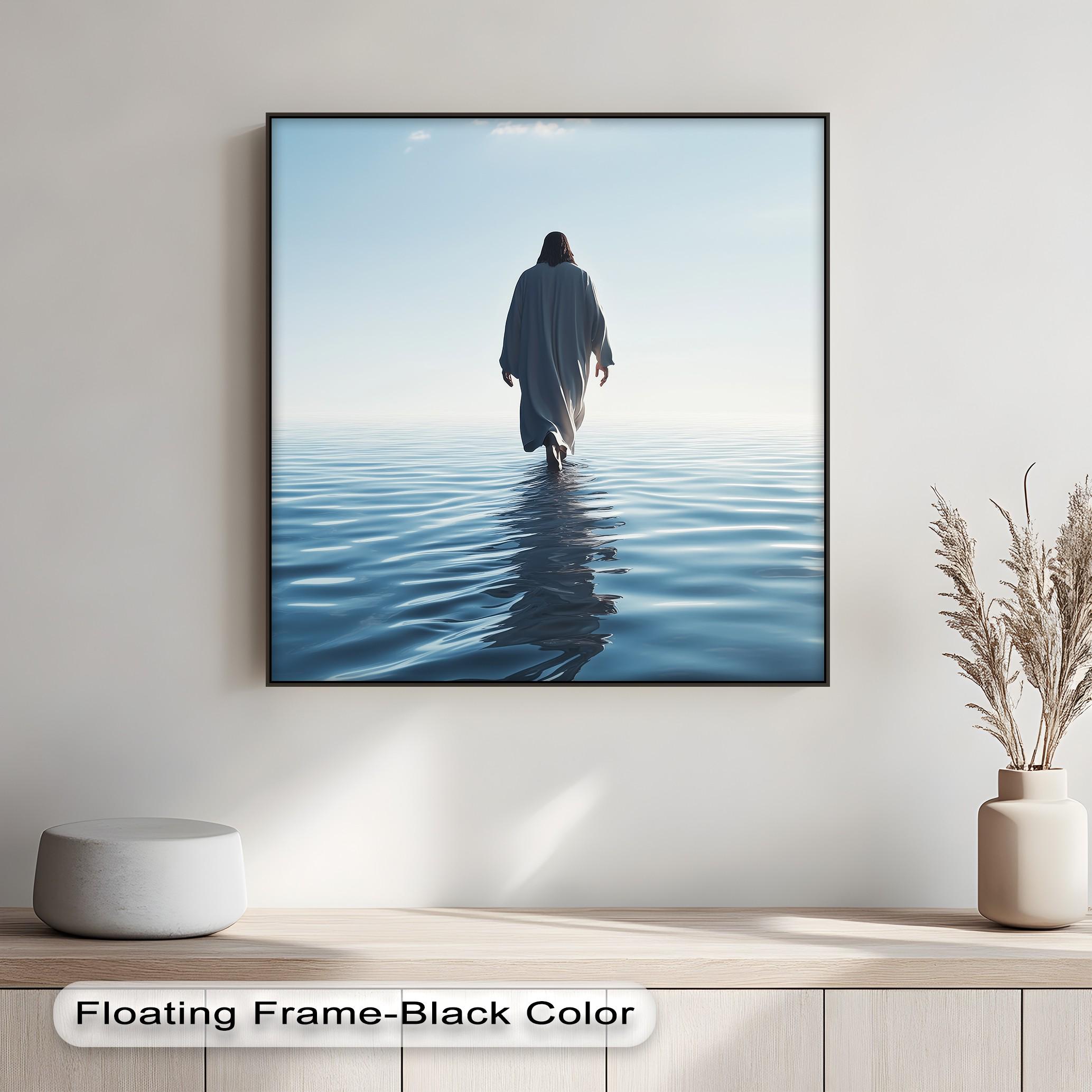 Jesus Walking on Water Canvas Print – Inspirational Christian Wall Art ...