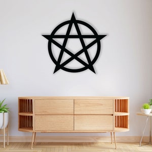 Handmade Pentagram Metal Wall Art: 3D Shadow Decor