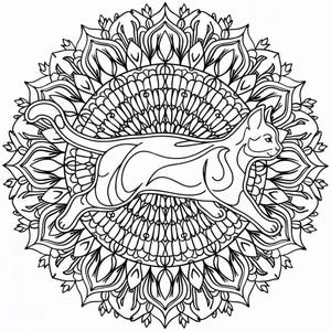 Zen Cat Mandalas: Adult Coloring Book for Mindfulness