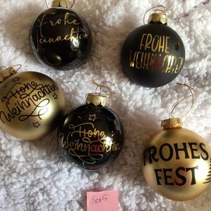 Christmas bauble, gift tag set, 5 baubles