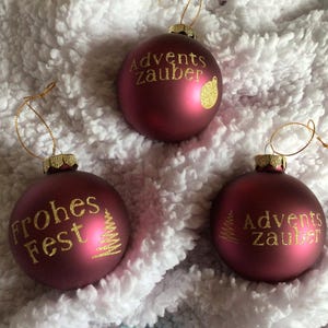Christmas bauble, gift tag set, 3 baubles