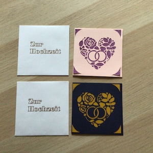 Hochzeitskarte, Glückwunschkarte zur Hochzeit