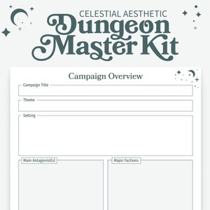 Celestial DnD Dungeon Master Kit: Campaign Prep (Print & Digital)
