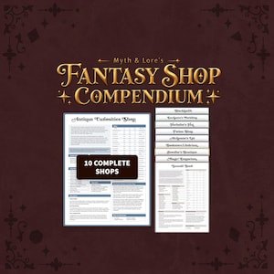 Fantasy-Shop-Kompendium | 10 sofort einsatzbereite TTRPG-Läden, Händler, Inventare & Questideen | Spielleiter-PDF