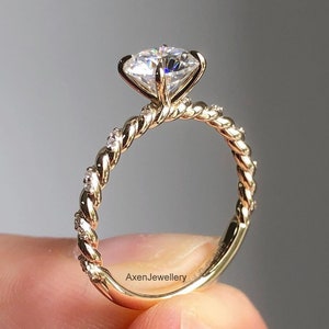 1.50 CT Round Moissanite Diamond Ring, Moissanite Diamond Solitaire Ring  Moissanite Ring, Diamond Ring, Engagement Ring Ring Gift For Her