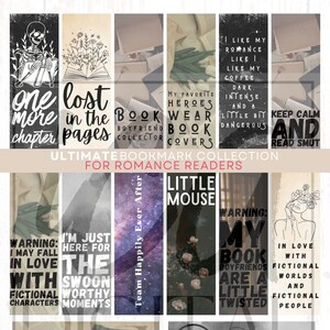 Romance Reader Bookmark Set for SMUT Lovers Printable Bookmarks Bundle ...
