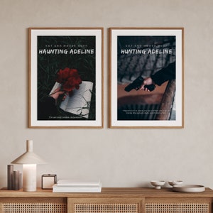 Cat and Mouse Duet Haunting Adeline Poster Digital Download Set of 2 Prints for Book Lover Gift Bookish Gift for Her Bookworm Reading Gift